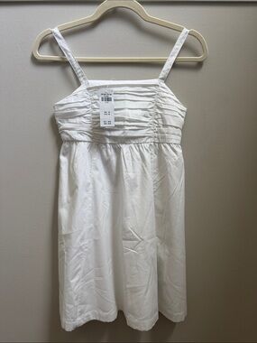 NWT Abercrombie Kids Crisp White Ruched Sundress Size 11/12